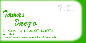 tamas daczo business card